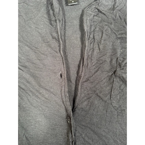 Skims Womens Black Long Sleeve Collared Button Front Pajama Top Size Medium - Picture 7 of 11